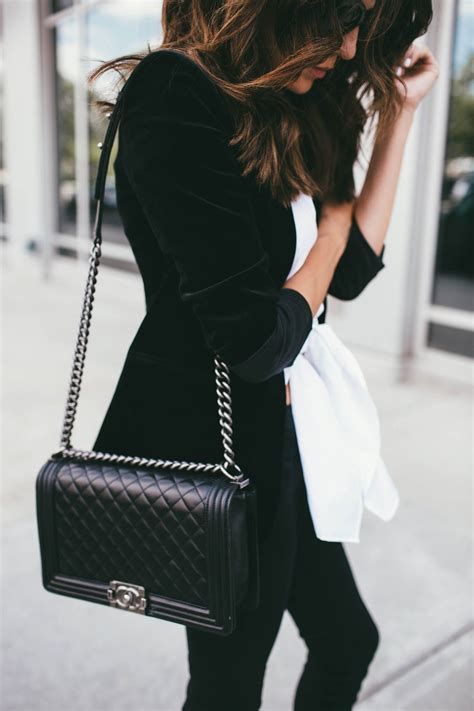 casual chanel boy bag outfit|chanel bag styles.